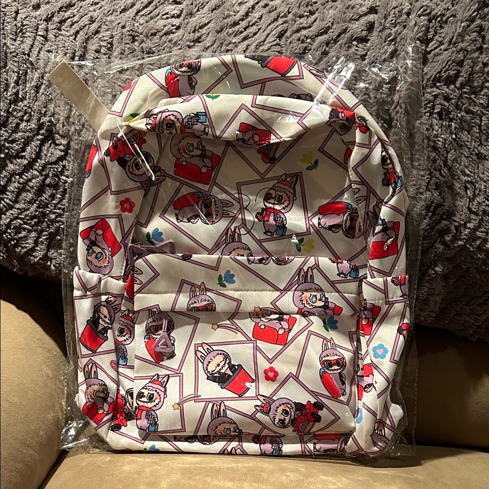 Anime Character Patterned Backpack Labubu
